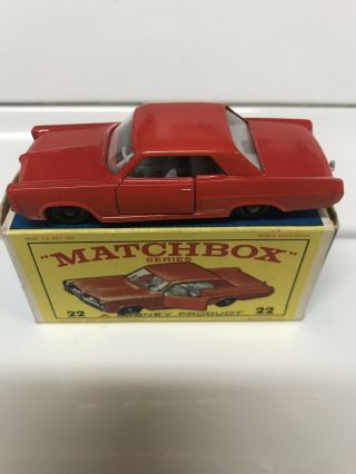 Vintage Matchbox 22 Pontiac G P Coupe