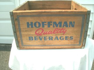 Vintage Wooden Soda Crate - - Hoffman Beverage - - Newark Nj - -