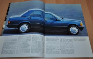 Mercedes Benz W201 190 D Brochure Prospekt 0887 3