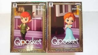 Banpresto Disney Q Posket Petit Peter Pan And Wendy Set Of 2