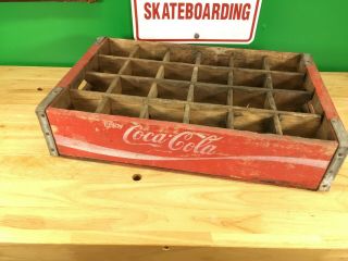 Red Coca Cola Wooden Coke Case / Crate - Chattanooga,  Tn 1977 Vtg 10