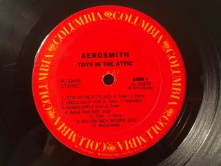 1975 Aerosmith Toys in the Attic LP Vinyl Album Columbia Records PC 33479 VG,  /VG 2