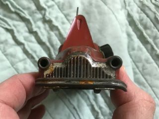 1930 ' s/40 ' s MADE IN FRANCE key - wind red metal toy car 5 1/2 inches long 5