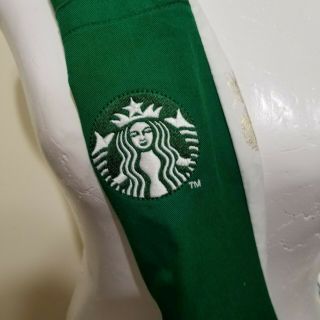 Starbucks Apron Shoulder Bag Green White Front Pockets Pineapple Print 6