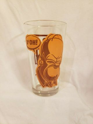 Vintage " The Simpsons " Homer Duff Beer Pint Glass
