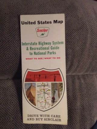 Sinclair United States Vintage Road Map