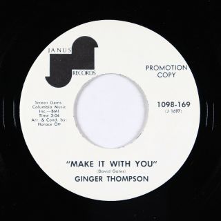 Crossover Soul 45 - Ginger Thompson - Make It With You - Janus - Nm Mp3