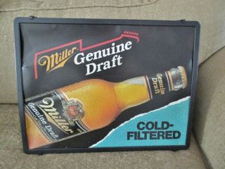 Miller Draft American Beer Cold Filtered Light Up Advertising Sign