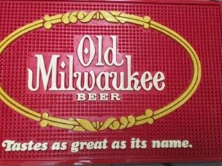 Vintage Old Milwaukee Beer Rubber Bar Mat 1977 Tastes As Great As It’s Name