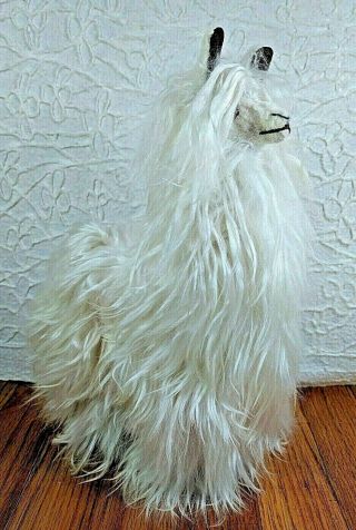 Alpaca Llama Suri Toy Handmade Fur Stuffed Animal,  Peru,  12 " Tall