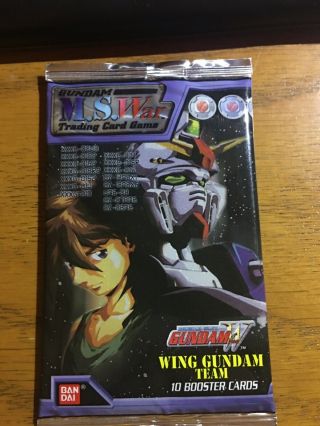 Wing Gundam Team - Booster Pack - Gundam Ms War - Tcg - Trading Card Game