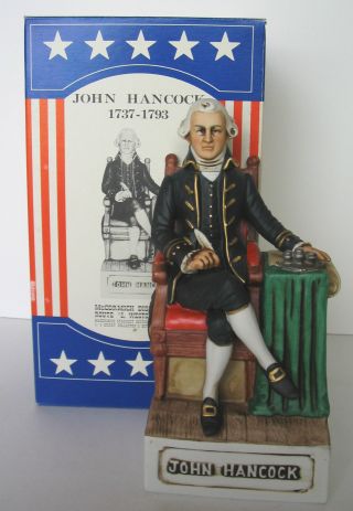 Large Size American Revolutionary War Patriot John Hancock Mccormick Decanter
