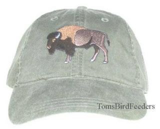 Bison Buffalo Embroidered Cotton Cap