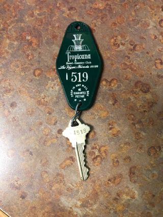 Rare Tropicana Hotel Country Club Las Vegas,  Nevada Room 1519 Key Fob W/key