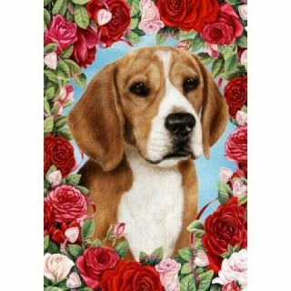 Roses Garden Flag - Beagle 190071