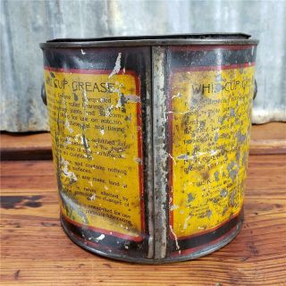 Vintage WHIZ 5 LB.  CUP GREASE PATINA CAN sign GAS STATION 4