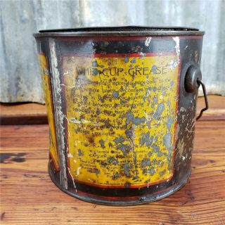 Vintage WHIZ 5 LB.  CUP GREASE PATINA CAN sign GAS STATION 5