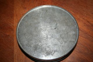 Vintage Huntley & Palmers Biscuit Tin Round Advertising Cookie Tin Made England 3