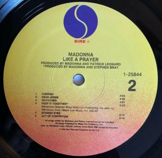 Madonna - Like A Prayer - 1989 US 1st Press (NM -) Ultrasonic 5