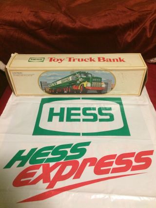 1984 Hess Toy Truck Tanker Bank W/ Box And Insert Vintage Toy