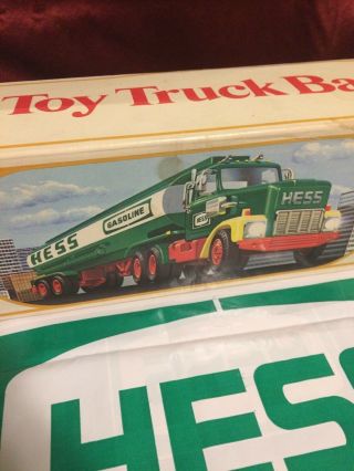 1984 Hess Toy Truck Tanker Bank w/ Box And Insert Vintage Toy 2