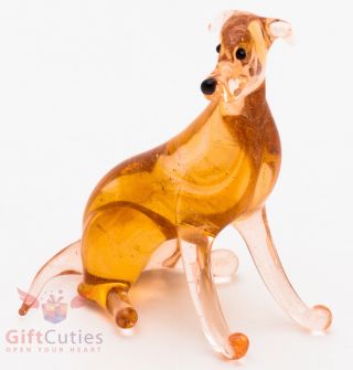 Art Blown Glass Figurine Of The Italian Greyhound Dog