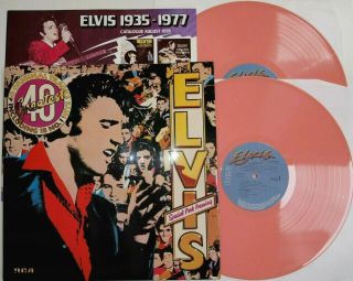 Elvis Presley 40 Greatest Hits Lp Ex/ex Double Album Rare Limited Pink Vinyl