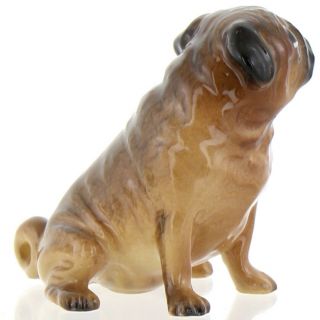 Fawn Pug Pedigree Line Miniature Dog Figurine Handmade in USA by Hagen - Renaker 3