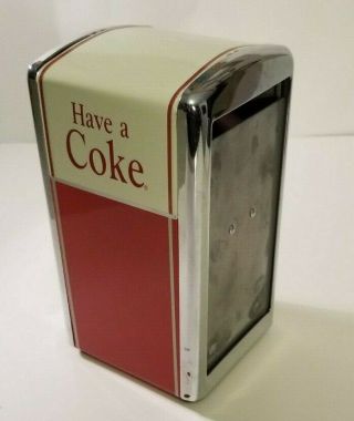 Vintage 1992 " Have A Coke " Coca Cola Brand Napkin Holder Dispenser