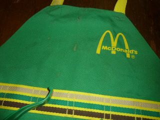 Vintage Mcdonalds Fisher Price Childs Playset Outfit Apron/Hat Green 1988 2154 2