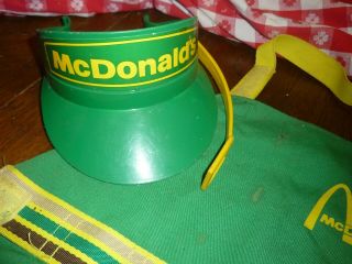 Vintage Mcdonalds Fisher Price Childs Playset Outfit Apron/Hat Green 1988 2154 3