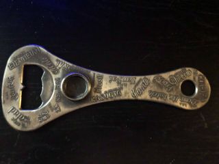 Vintage Metal Embossed Extra Large Drinking Quotes Bottle Opener 9 1/2 Inches