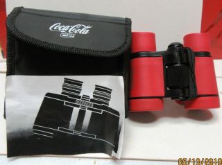 Very Rare Coca - Cola C2 Red Binoculars (4 X 30) - Premium To Customers -