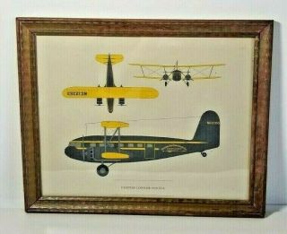 Vintage Framed Eastern Air Transport Airlines Curtiss Condor 1930 - 1934 Airplane