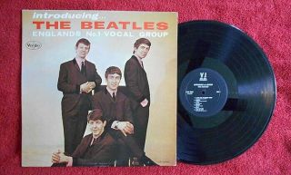 The Beatles Introducing The Beatles Mono Black Silver Label Vee Jay Inner Slv