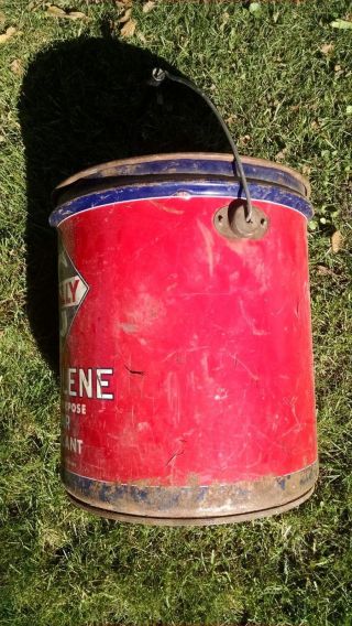 Vintage Skelly Tagolene Gear Lubricant 5 Gallon Bucket Can Oil Gas Station Sign 2
