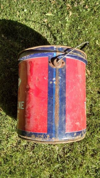Vintage Skelly Tagolene Gear Lubricant 5 Gallon Bucket Can Oil Gas Station Sign 4
