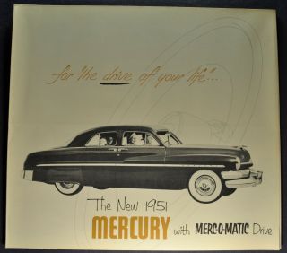 1951 Mercury Brochure Folder Monterey Wagon 51 Not A Reprint