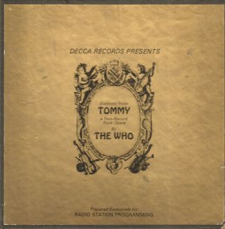 Rare Box Set The Who Excerpts From Tommy Decca Radio Station Promo 45 Nm
