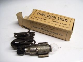 Vintage Nos Ford Cowl Dash Light Automobile Lamp Kit Model A T Parts