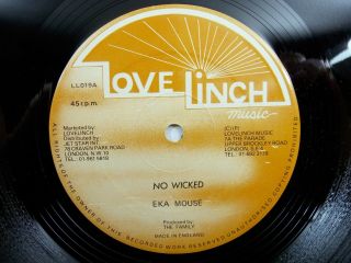 Eka Mouse No Wicked / Trying To Be 12 " 45rpm Lovelinch Music Rare Reggae Uk