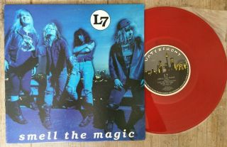 L7 - Smell The Magic 10 " 6 Track Vinyl Lp,  Rare Red Vinyl,  Sub Pop 1990