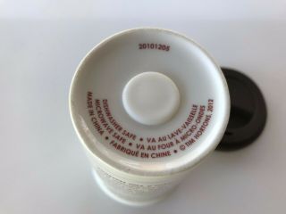 Tim Hortons 2012 Ceramic Travel Tumbler Mug Coffee Cup Silcone Lid 4