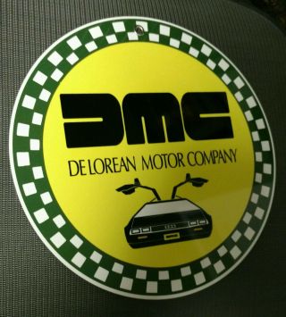 DeLorean DMC sign.  Back to the Future.  DMC - 12 2