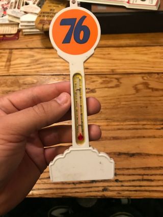 Pole Sign Thermometer Union 76 Vintage Gas Station Oil Sign