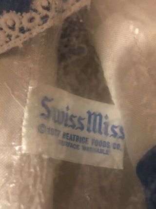 Swiss Miss 1977 15” Soft Doll Madefor Beatrice Foods Advertising Cocoa 4