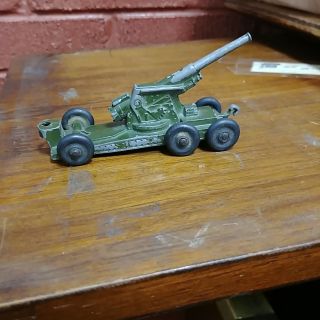 Vintage Tootsietoy Diecast Howitzer Cannon Green Tow Army Toy 1950 - 1960 
