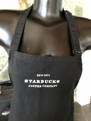 Starbucks Coffee Co.  Black Apron From E Street 1971 W 27 " L 31 1/2 "