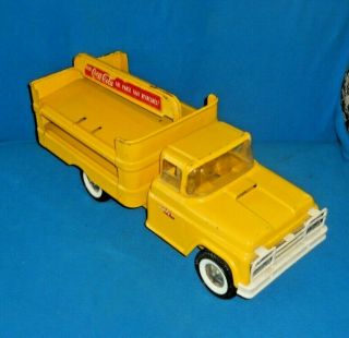 VINTAGE BUDDY L 1950 ' S COCA COLA YELLOW DELIVERY TRUCK 2