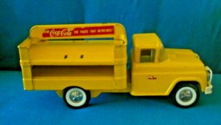 VINTAGE BUDDY L 1950 ' S COCA COLA YELLOW DELIVERY TRUCK 3